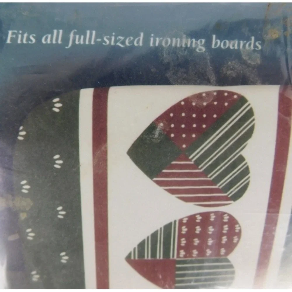 Vtg Stain Guard Seymour Ironing Board Cover Farm Patch Pattern Hearts